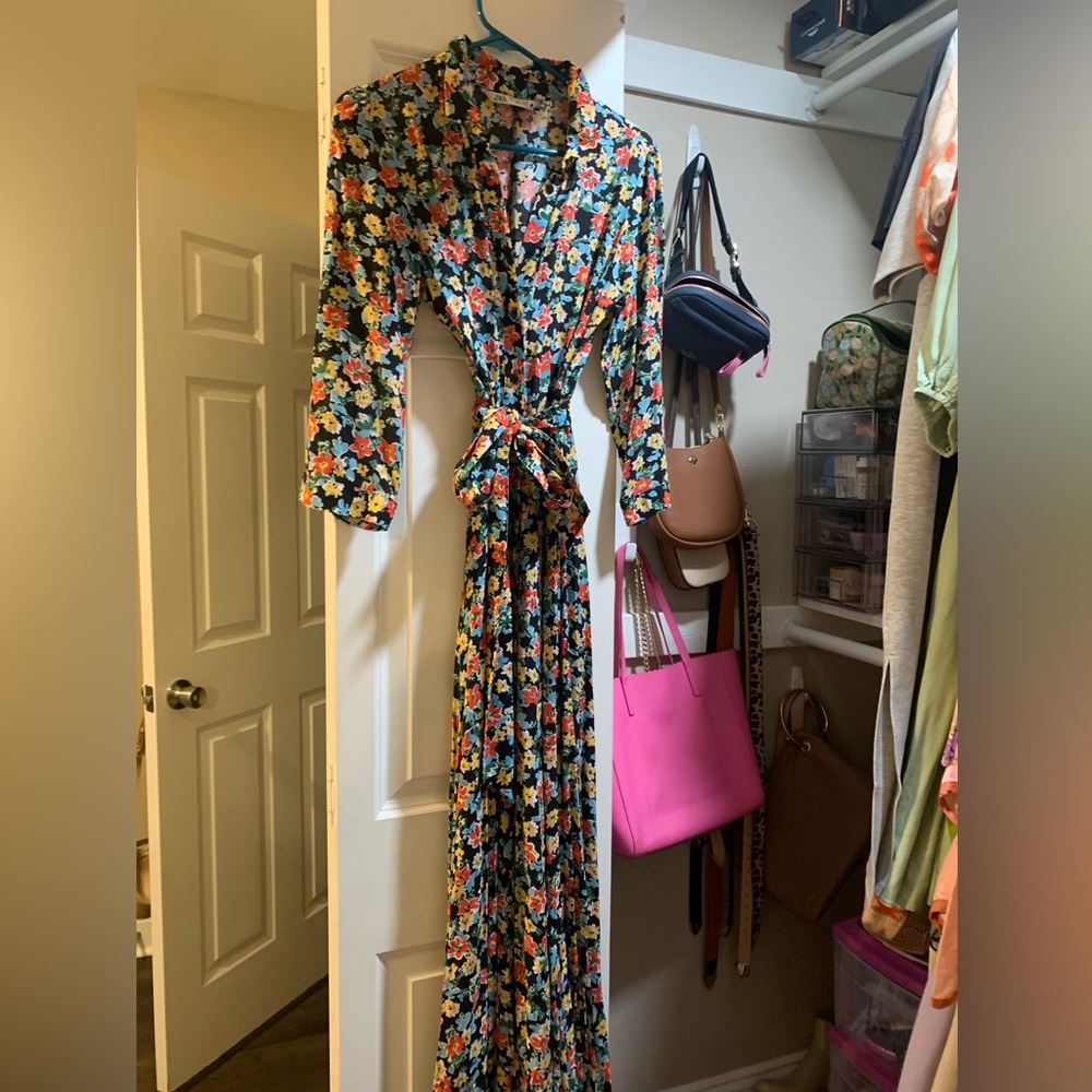 Zara floral maxi dress
